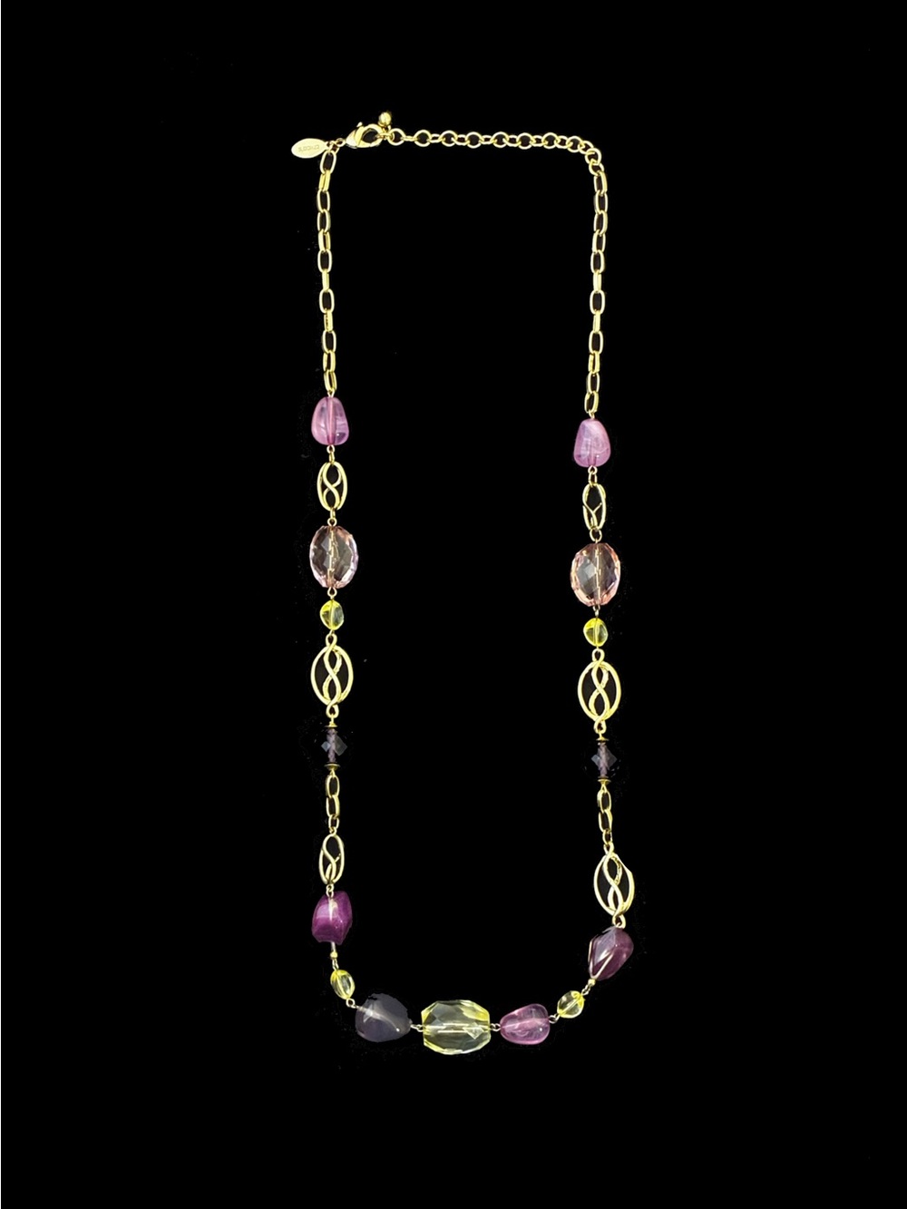 AcidMatt™ x Chico’s Gold-Tone Multicolor Faceted Bead Station Necklace